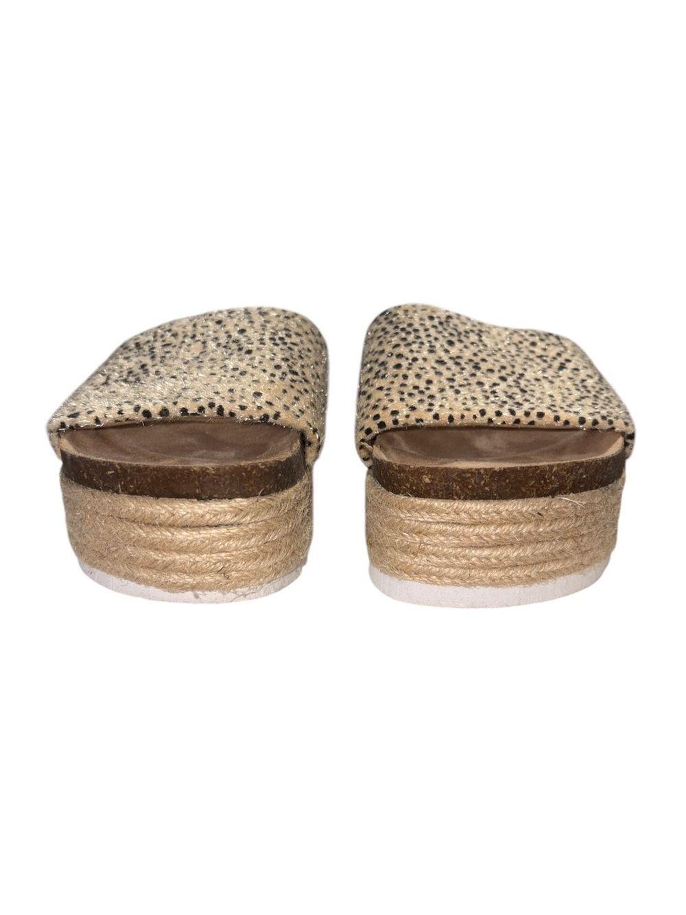 Dirty Laundry Pippa Platform Espadrille Sandals In Fuzzy Cheetah Print Size 8 - Picture 4 of 11
